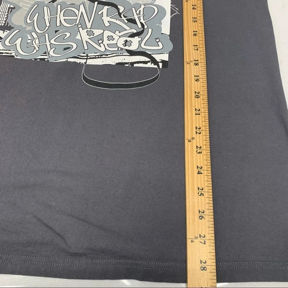 Straight to The League  Graphic T Shirt  XL Gray Urban Rap Skater Boom Box Retro - Picture 9 of 9